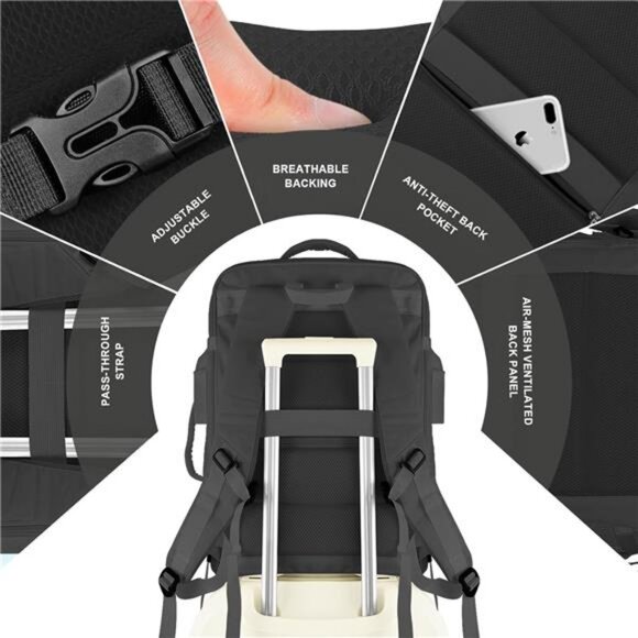 Travel Backpack, Extra Large Travel Backpack, Carry On Backpack main image 7